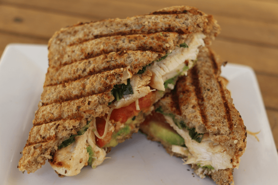 Healthy Recipe: Chicken Panini with Tomato, Basil, & Avocado